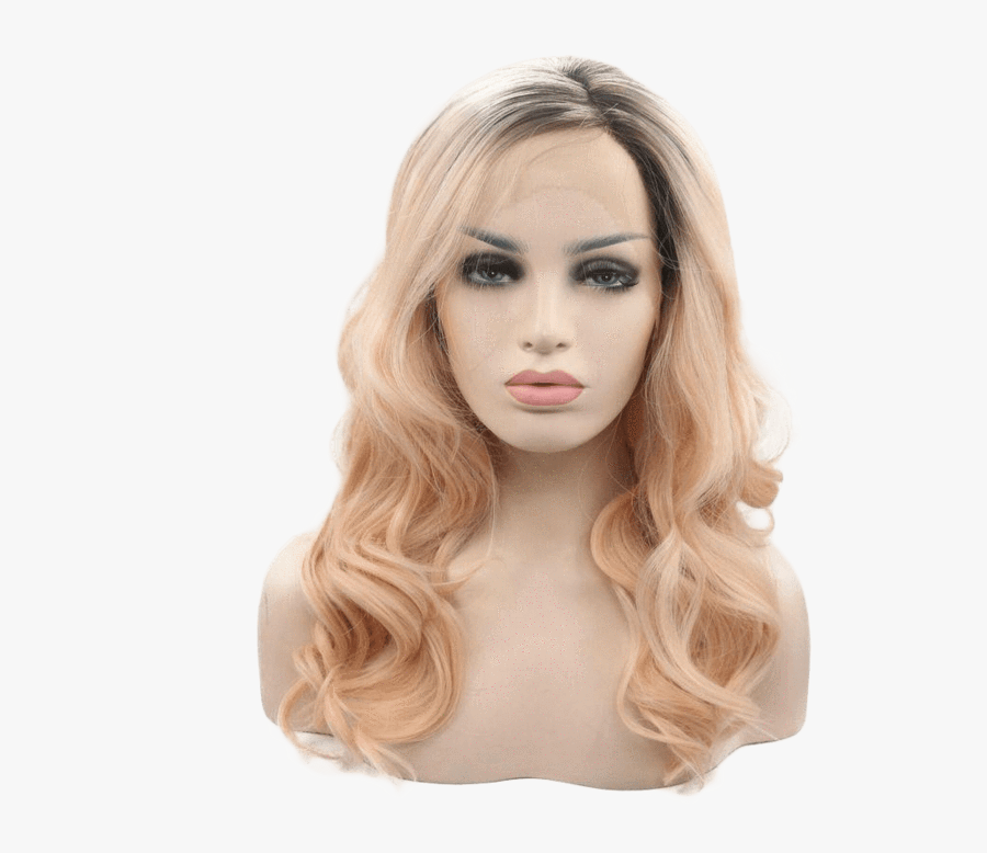 Clip Art Peachy Long Lace Front - Curl Front Hair, Transparent Clipart