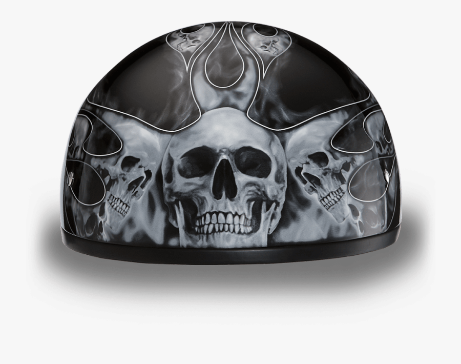 Bikers Helmets With Skulls, Transparent Clipart