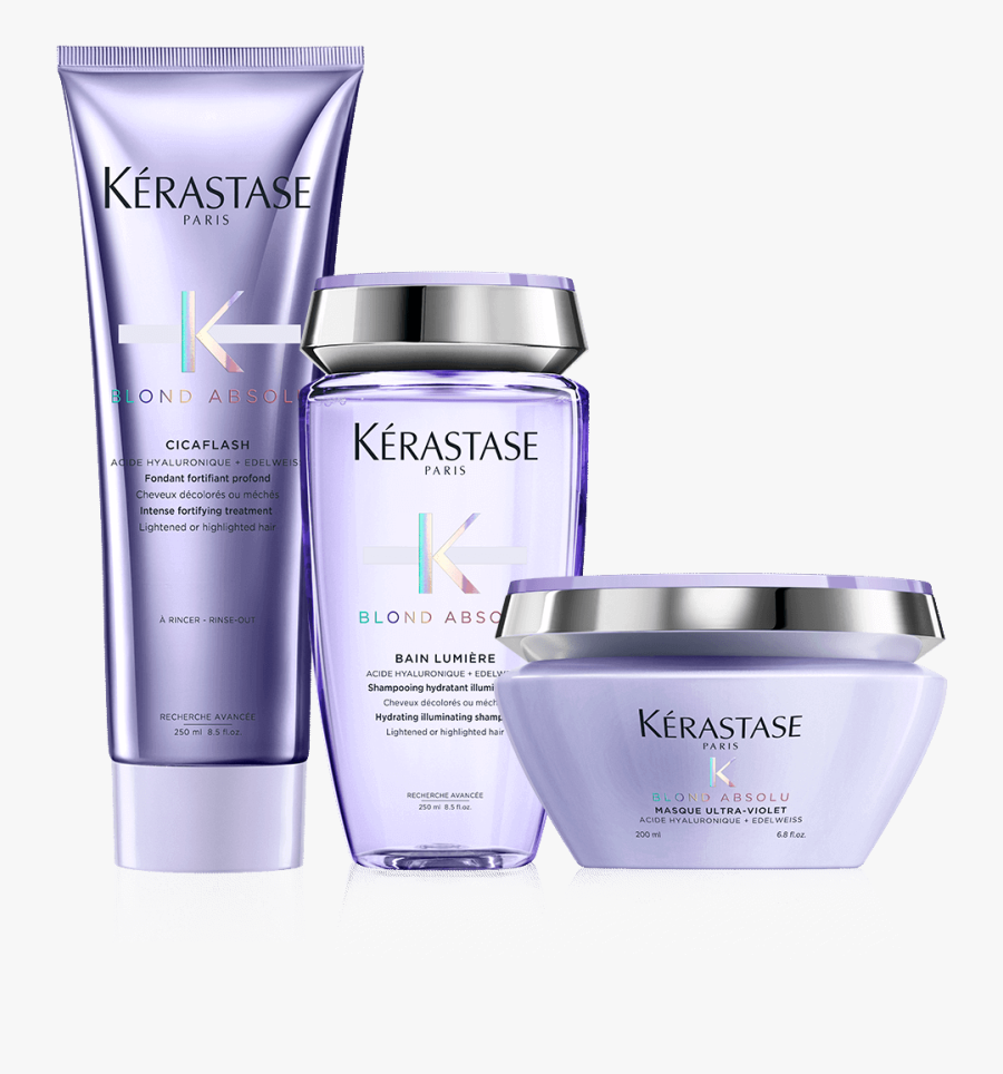 Blond Absolu Ash Blonde Hair Set - Kerastase Blond Absolu Cicaflash, Transparent Clipart