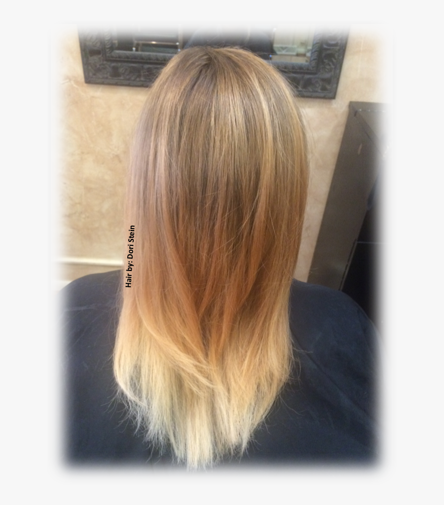 Clip Art Hair Color For Fine - Natural Hair To Ombre To Platinum Blonde, Transparent Clipart