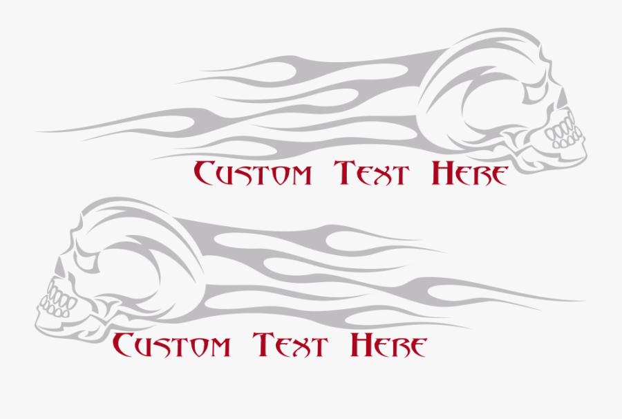 Motorcycle Flaming Skull Fs8 Gas Tank Decals Design - Hair Coloring, Transparent Clipart