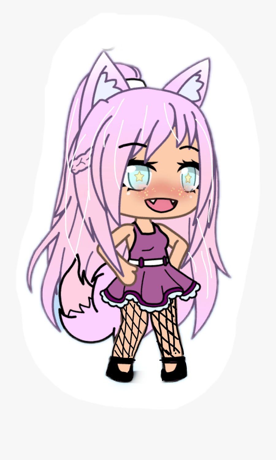 #gachalife #girl #fox #remix - Cartoon, Transparent Clipart