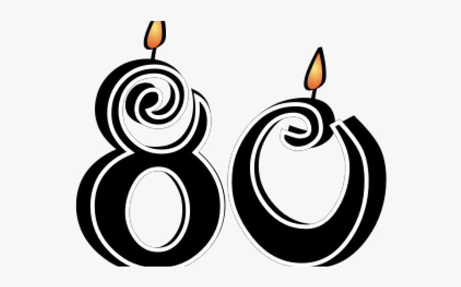 80th Birthday Cake Clipart, Transparent Clipart