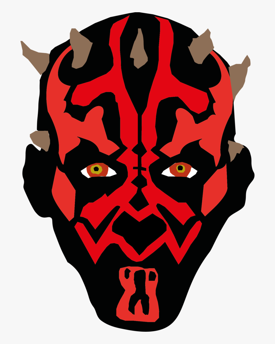 Head Illustrator Character Darth Fictional Drawing - Darth Maul Face Drawing, Transparent Clipart