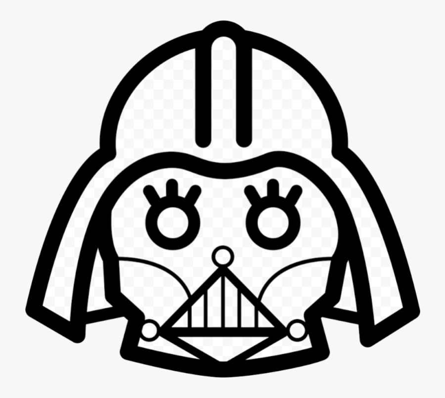 Darth Vader Frontal Head Outline Comments La Cabeza - Darth Vader, Transparent Clipart