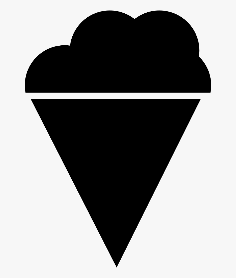 Ice Cream Cone - Heart, Transparent Clipart