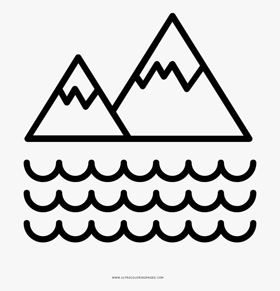 Scenery Coloring Page, Transparent Clipart