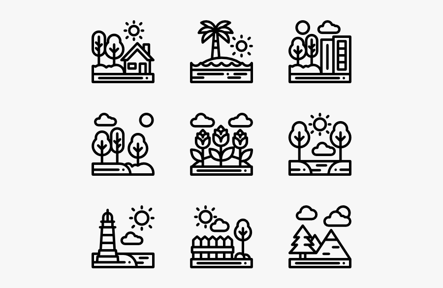 Landscapes - Astronaut Icons, Transparent Clipart