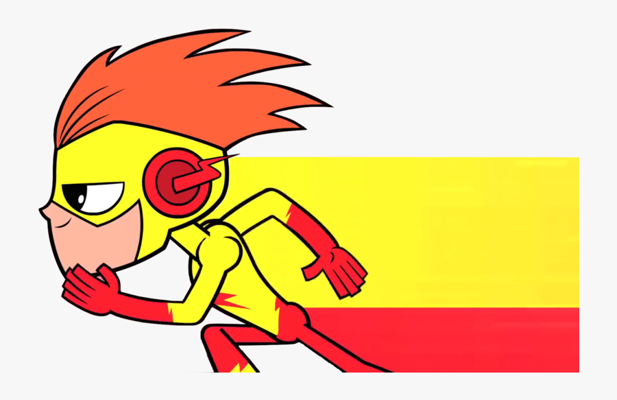 Flash Clipart Running - Chico Flash Jovenes Titanes, Transparent Clipart