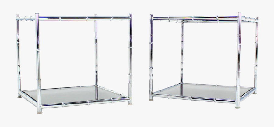 Superior Pair Of Cube Shape Chrome Faux Bamboo Frame - Bunk Bed, Transparent Clipart
