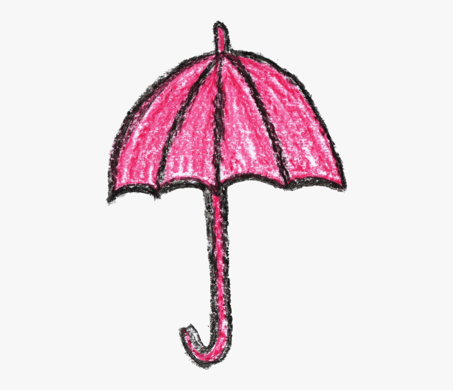 Crayon Umbrella Drawing Png - Crayon Drawing Of Umbrella, Transparent Clipart