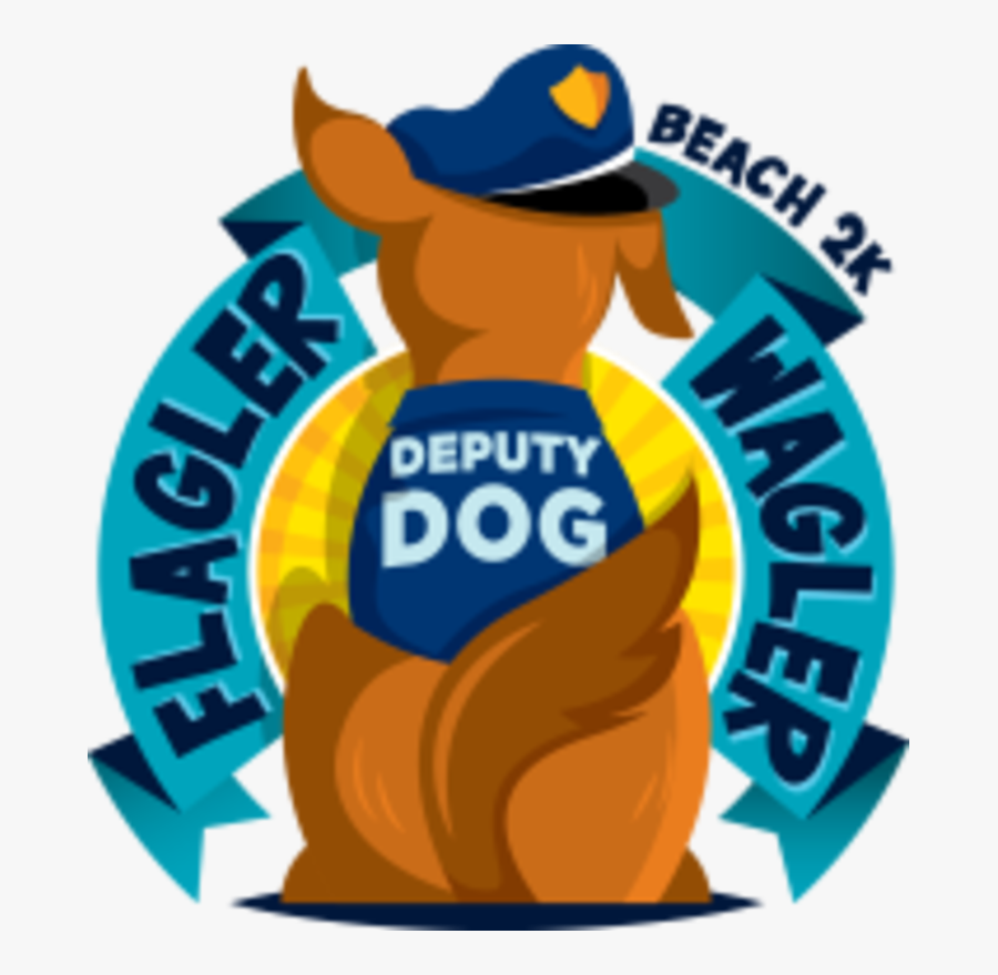 Flagler Wagler Deputy Dog 2k Beach Run - Cartoon, Transparent Clipart