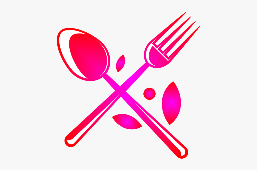 Clipart Lunch Restaurant Lunch - Fork And Spoon Red Clip Art, Transparent Clipart