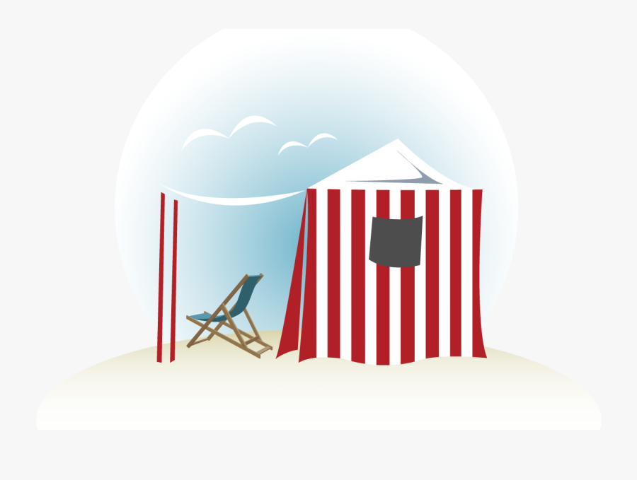 Cozy Seaside Seating On The Beach - Tent, Transparent Clipart