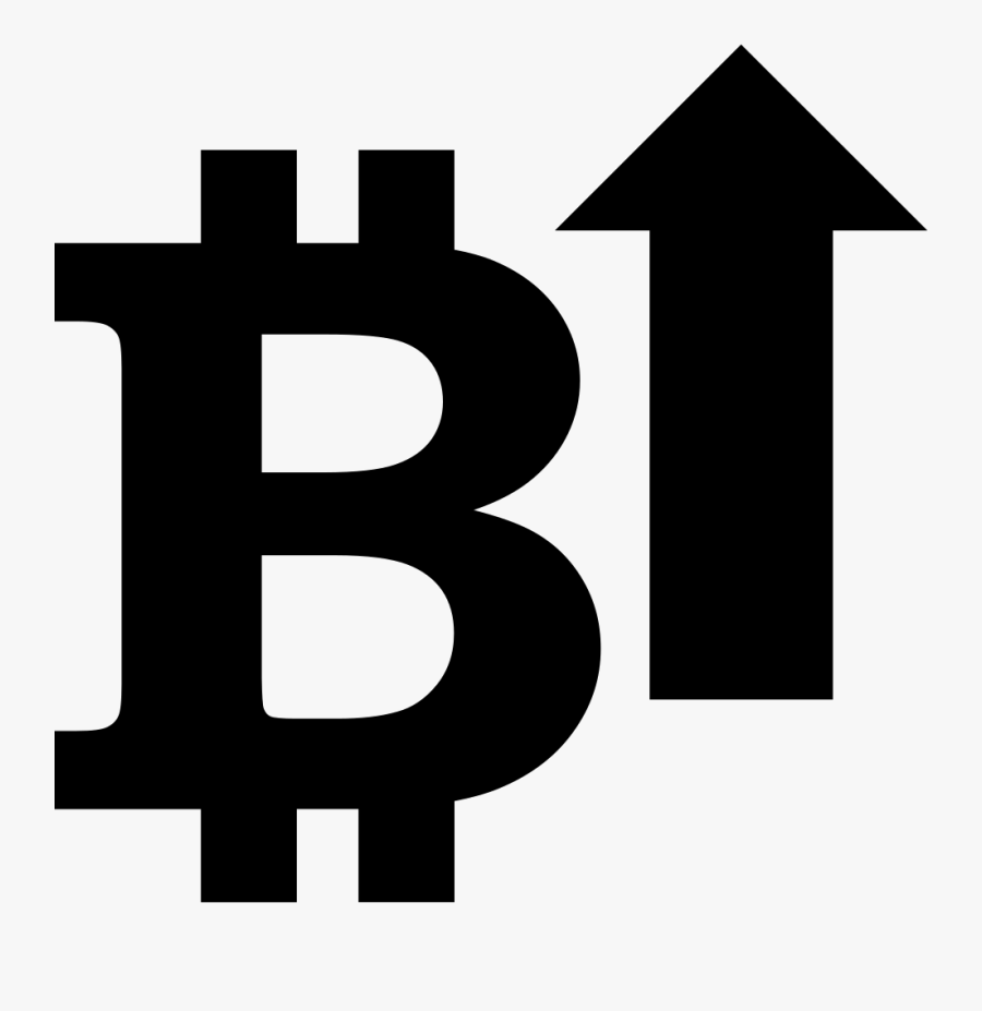 Bitcoin With An Up - Icon, Transparent Clipart