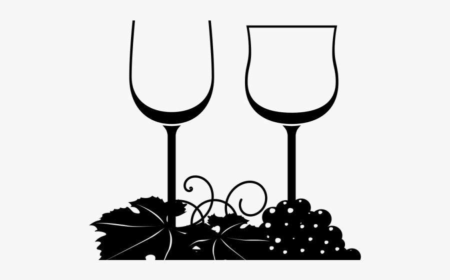 Grape Clipart Wine Bottle - Wine Clipart Black And White, Transparent Clipart