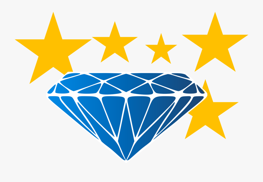Diamant Met Sterren - Blue Diamond Png File, Transparent Clipart