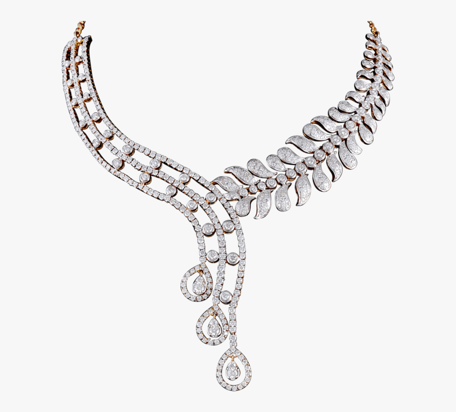 Diamond Necklace Transparent Background - Gold Diamond Necklace Png, Transparent Clipart
