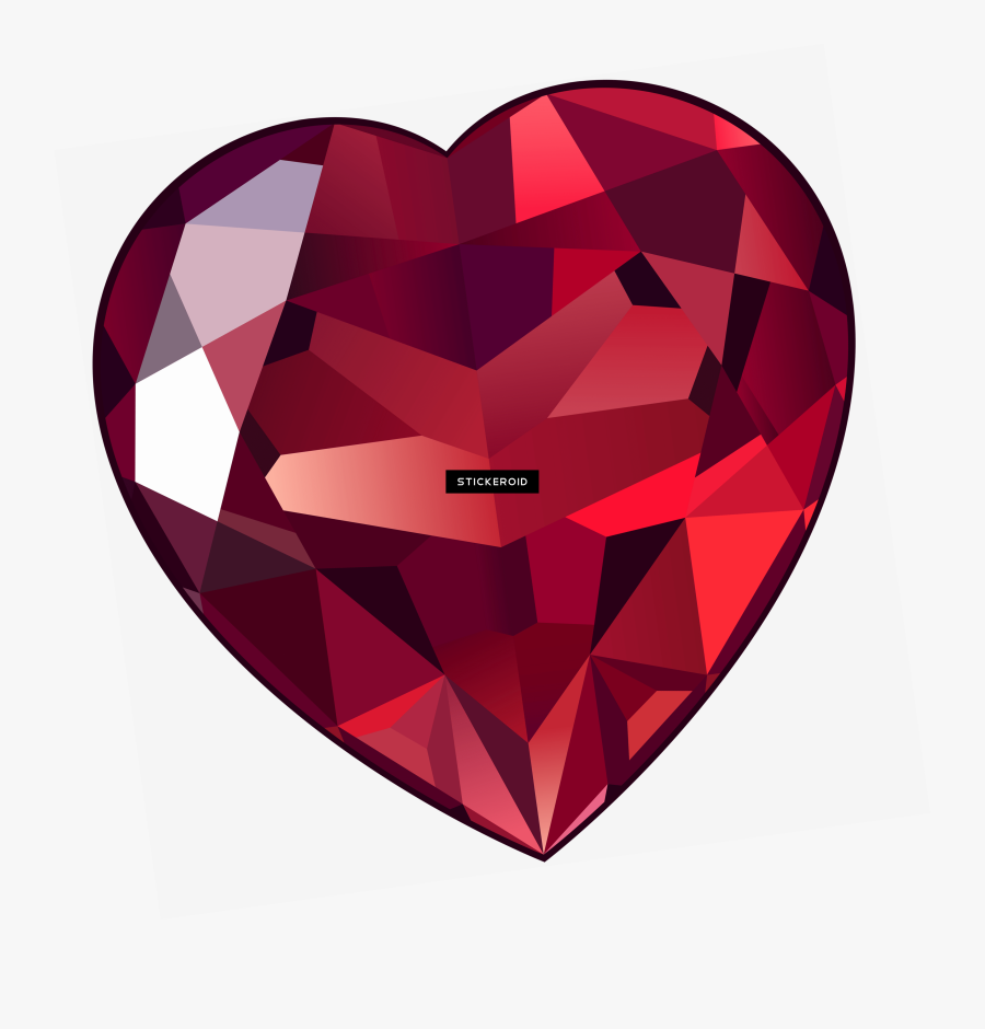 Large Ruby Heart Clipart - Corazon Rubi Png, Transparent Clipart