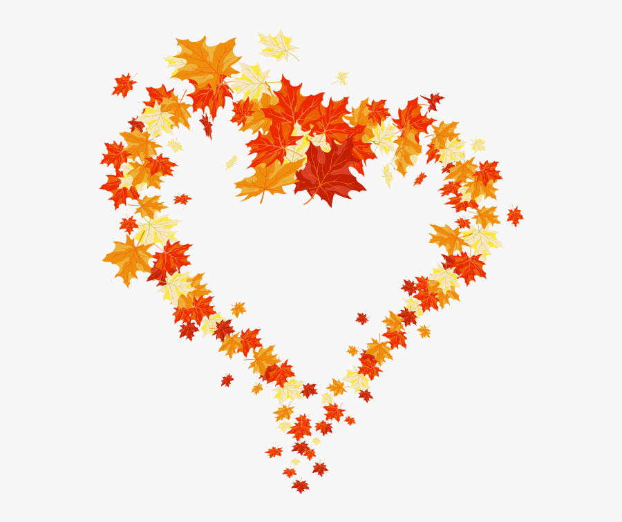 Leaves Heart Border Png, Transparent Clipart