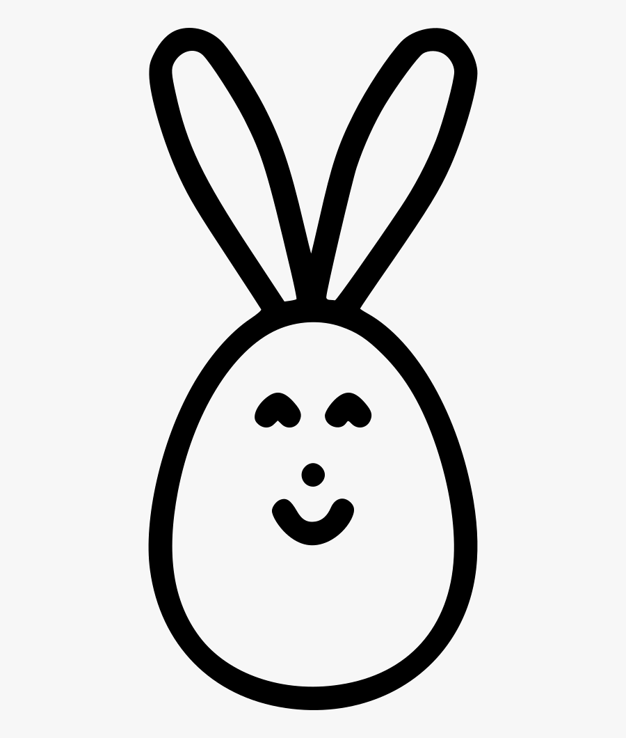 Egg Bunny Rabbit Ears Paschal Decorated - Egg With Bunny Ears Svg, Transparent Clipart