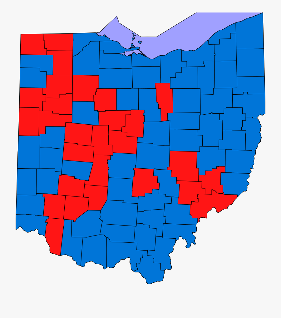 Ohio Governor Election Results By County, - Ohio Congressional Districts 2010, Transparent Clipart
