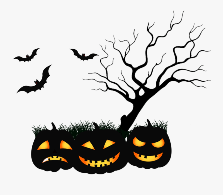 #happyhalloween #halloween #bats #scary #jackolantern - Хэллоуин Пнг, Transparent Clipart