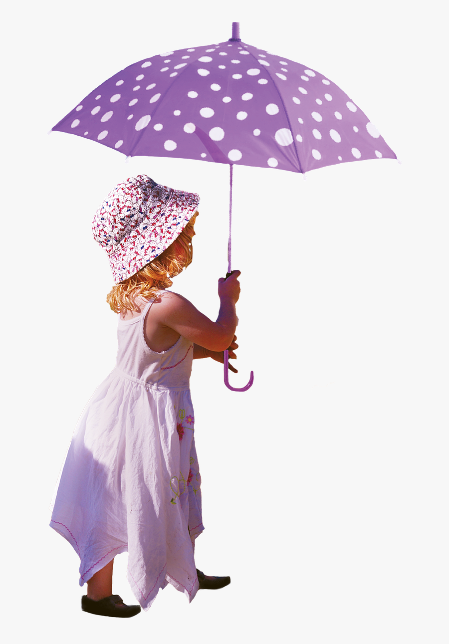 A Girl With An Umbrella Png Image - Girl With Umbrella Png, Transparent Clipart