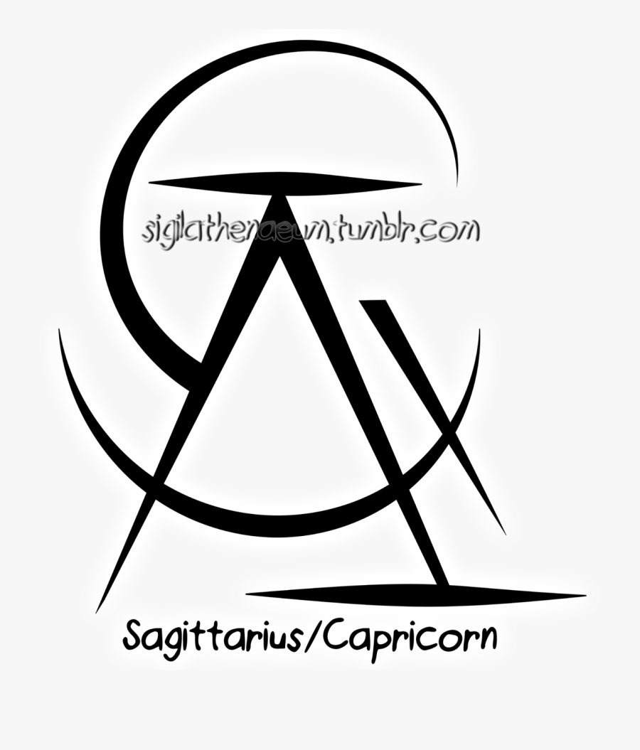 “sagittarius/capricorn” Zodiac Sigil - Circle, Transparent Clipart