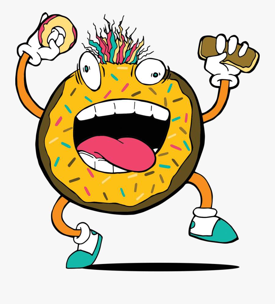 Donuts Clipart Food Addiction - Donuts Waving, Transparent Clipart