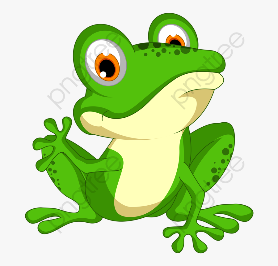 Green Clipart Transparent Image - Frog Cartoon Png, Transparent Clipart