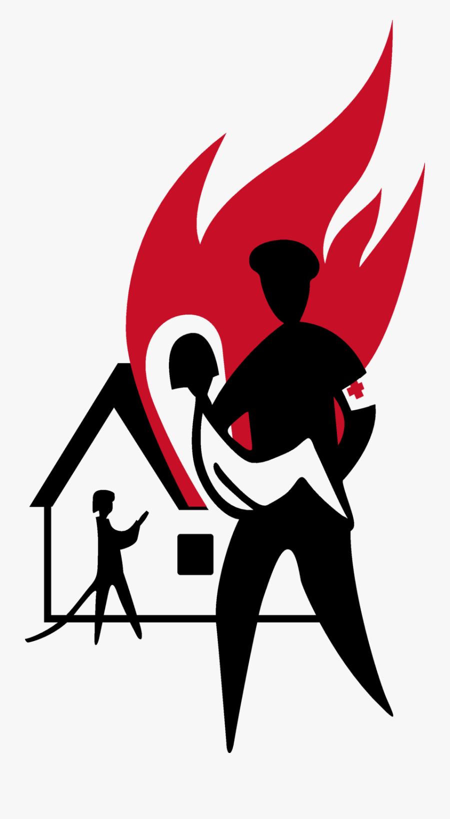 Firefighter Png Download - Burning House Logo, Transparent Clipart