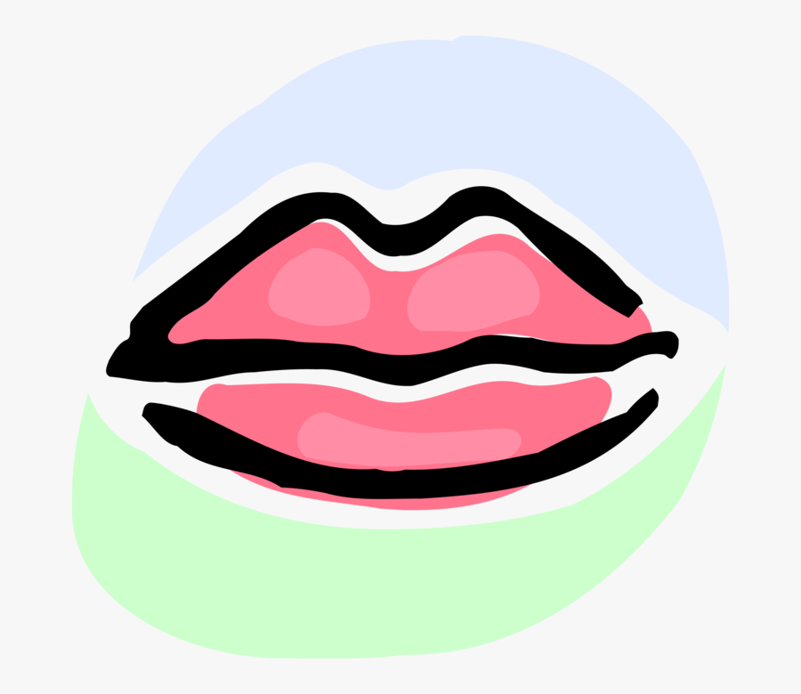 Vector Illustration Of Mouth Lips - Mouth Clipart, Transparent Clipart