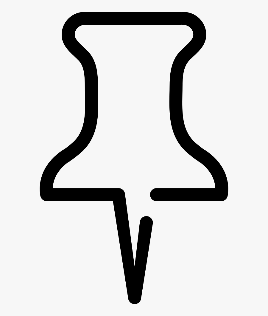 White Thumbtack Icon Png, Transparent Clipart