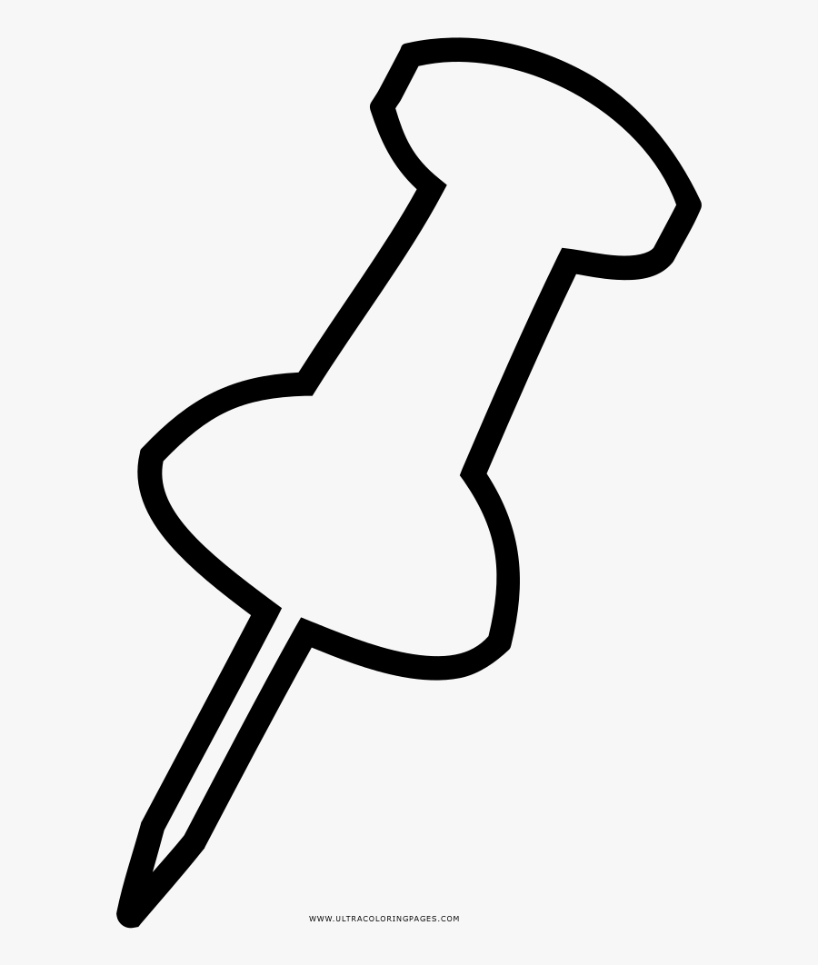 Thumbtack Coloring Page - Dibujos De Chinches Para Colorear, Transparent Clipart