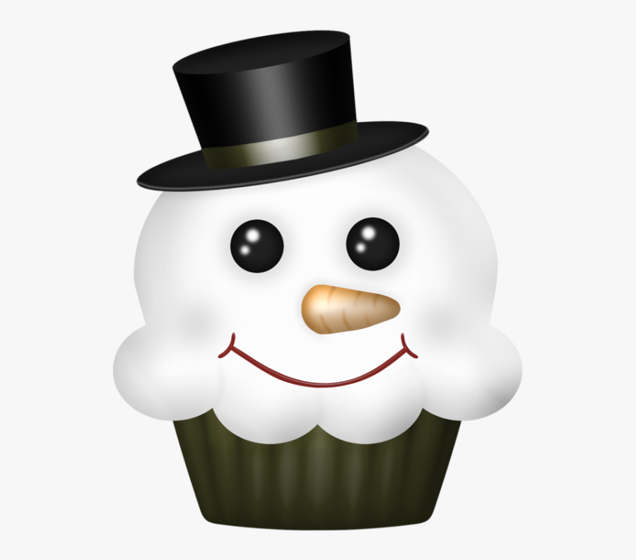 Modern Design Cupcakes Deeb - Snowman Cupcake Clipart, Transparent Clipart