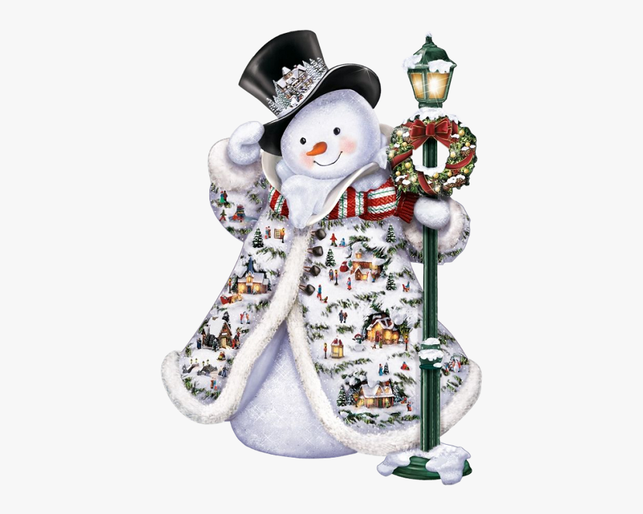 Thomas Kinkade Snowman Png, Transparent Clipart
