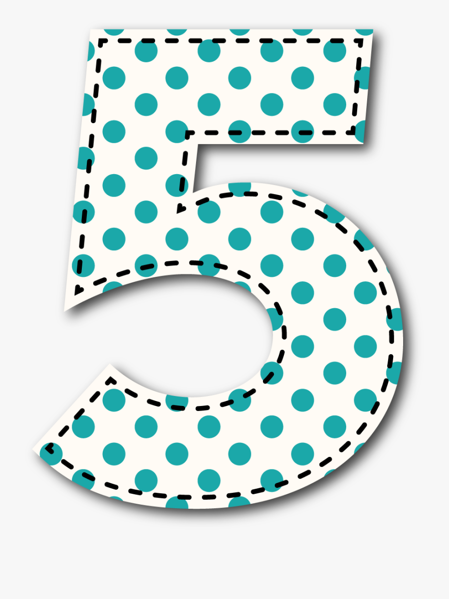 5 Número Birthday Clips, Printable Numbers, Alphabet - Numero 5 De Poa, Transparent Clipart