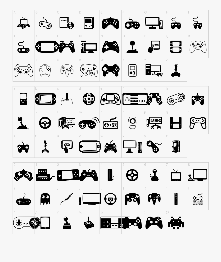 Clip Art Video Games Font Download, Transparent Clipart