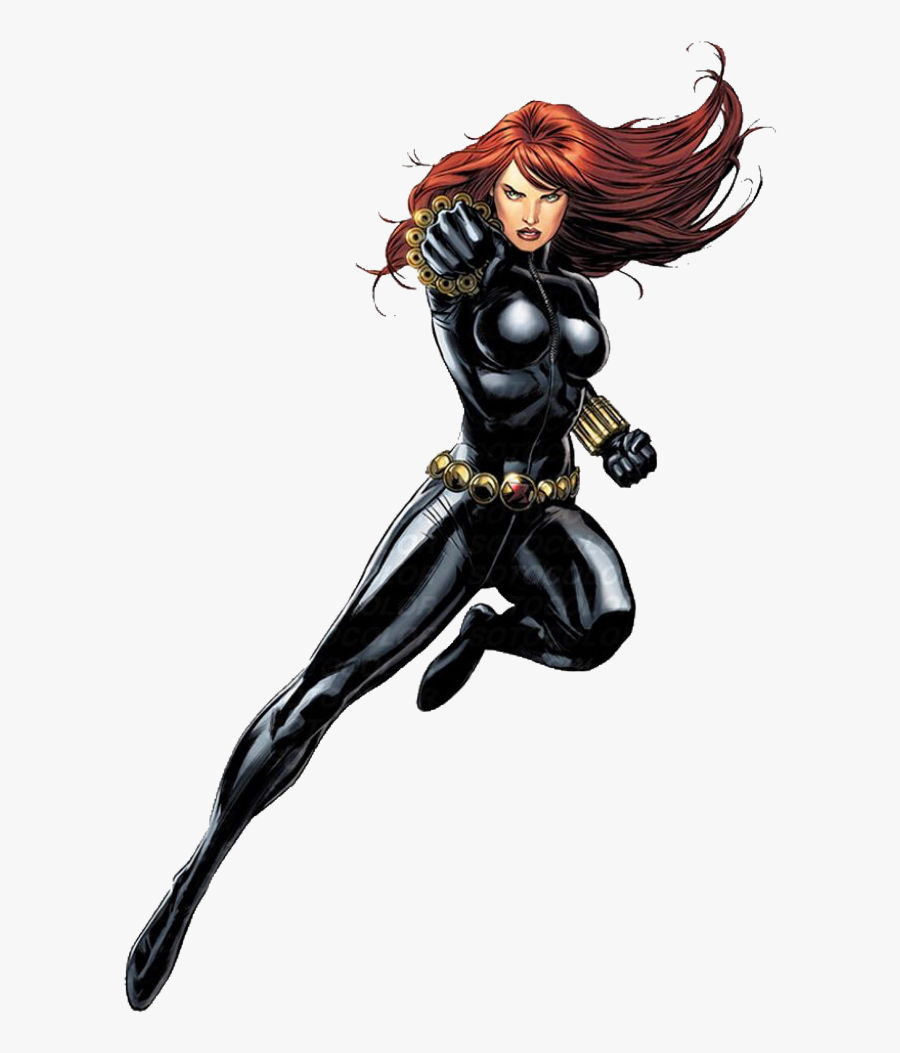 Marvel Comic Black Widow, Transparent Clipart