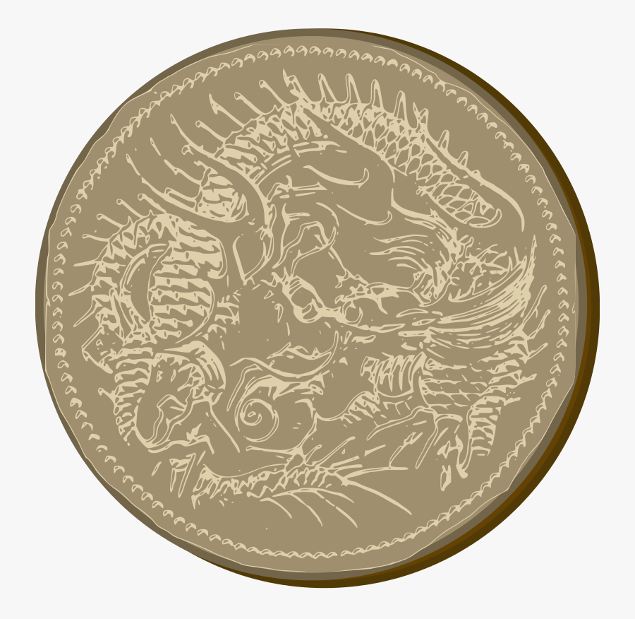 Old Dragon Coin - Old Coin Icon Png, Transparent Clipart