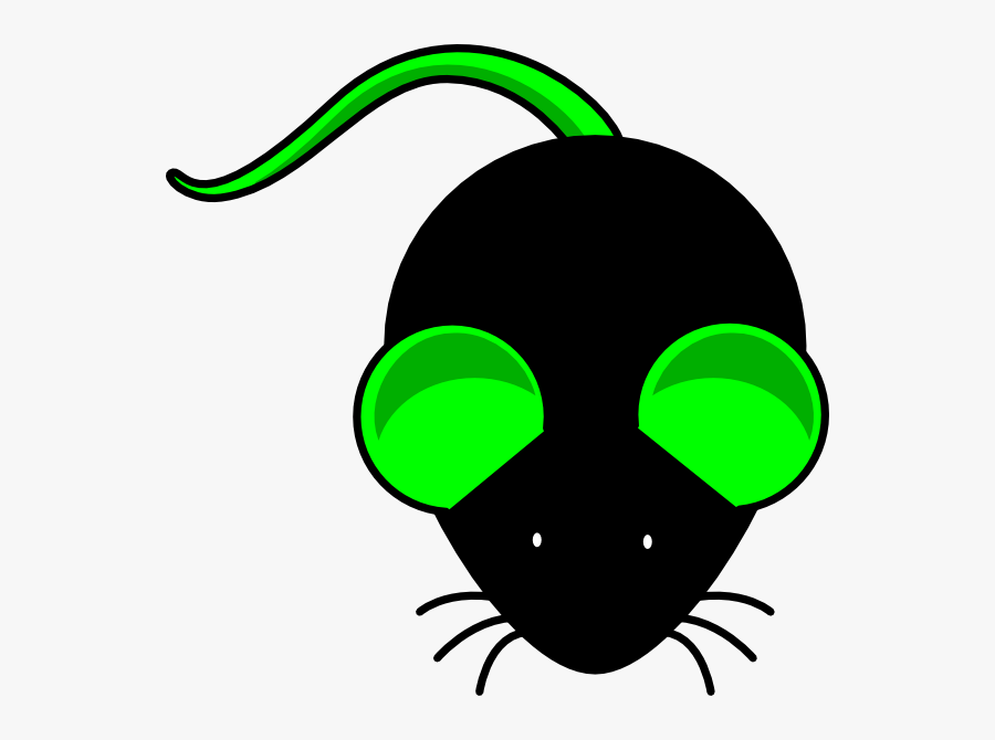 C57bl/6 With Green Ears Svg Clip Arts - Clipart Mouse, Transparent Clipart