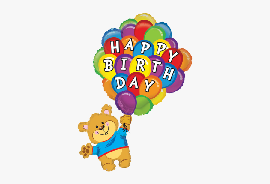 Clipart Birthday Lunch - Happy Birthday Balloons Cartoon, Transparent Clipart