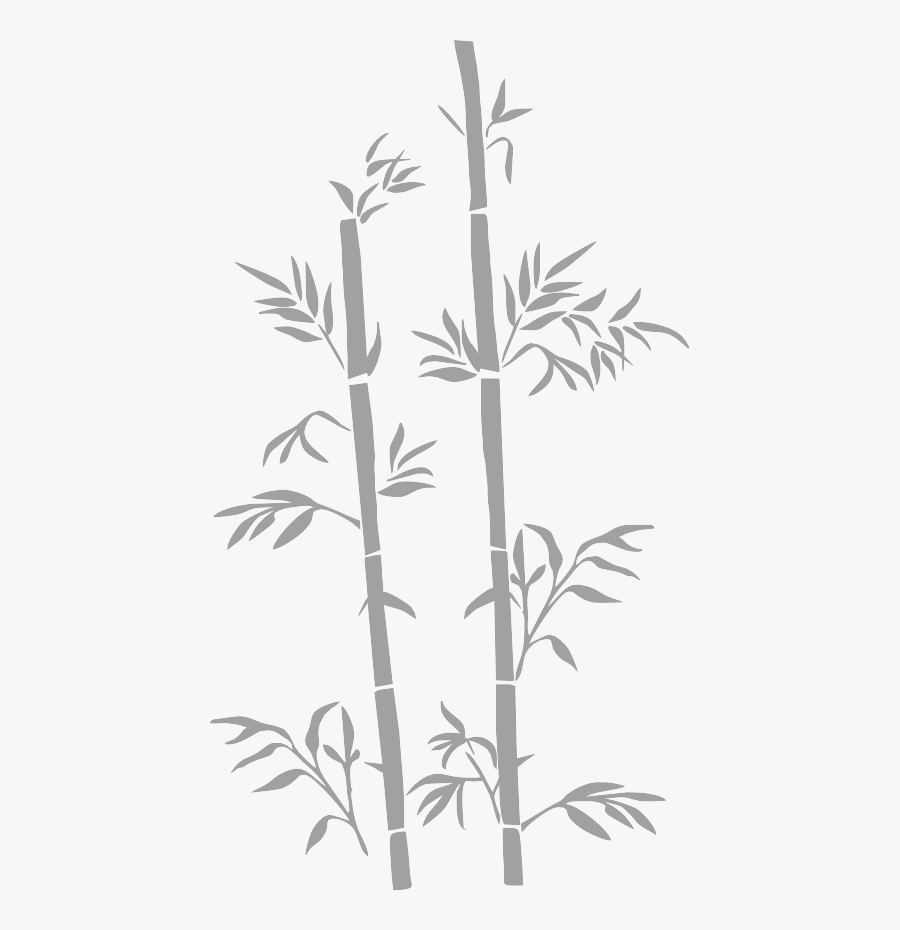 Drawing Wall Bamboo - Painting Of Bamboo Tree On Wall, Transparent Clipart
