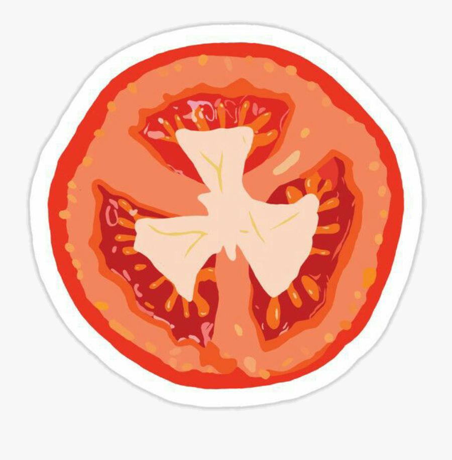 Tomato Sticker Clipart , Png Download - Rodaja De Tomate Dibujo, Transparent Clipart