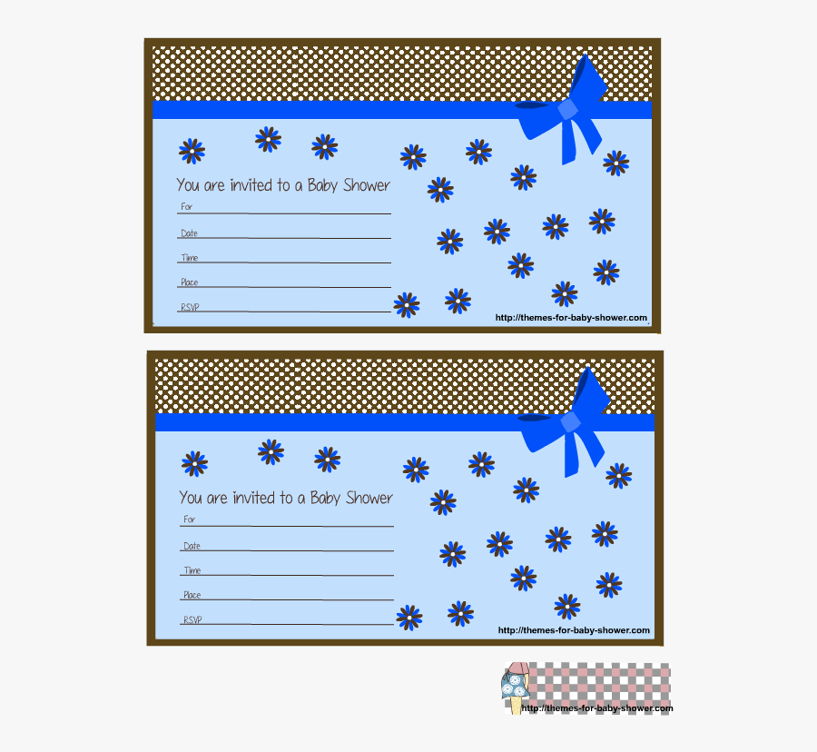 Baby Blue Invitation Template - Tarjeta Para Baby Shower Varon Para Imprimir, Transparent Clipart