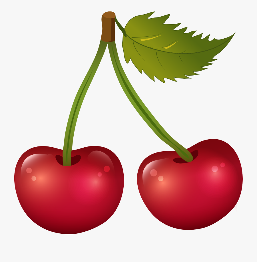 Clipart Leaf Cherry - Transparent Background Cherry Clipart, Transparent Clipart