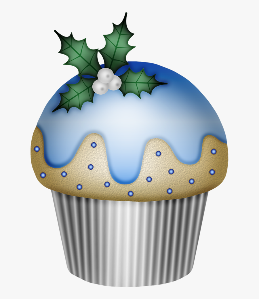 Transparent Christmas Dessert Clipart - Cupcake, Transparent Clipart
