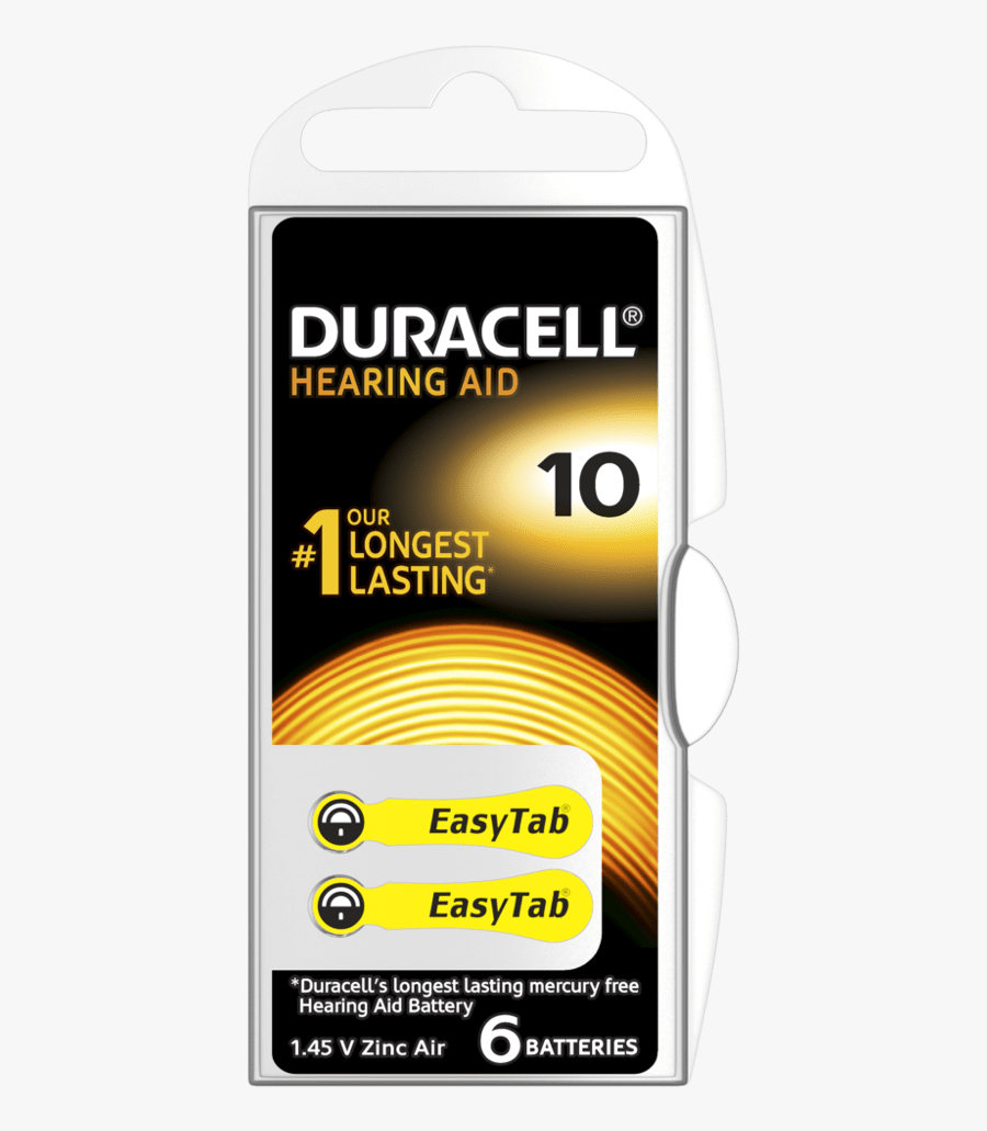 Duracell Size 10 Batteries, Transparent Clipart