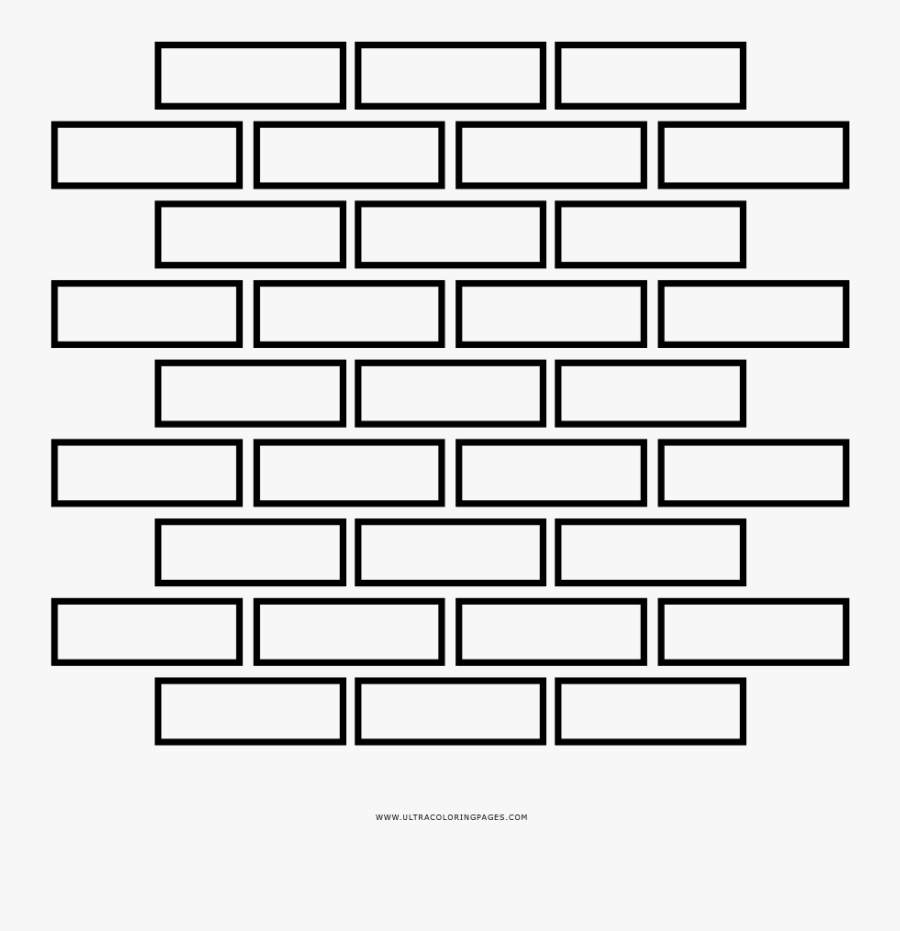 Transparent Brickwall Png - Brick Wall Coloring Page, Transparent Clipart